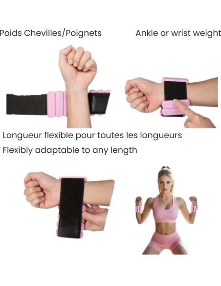 Adjustable weights for wrists and ankles