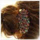 Peacock hair clip